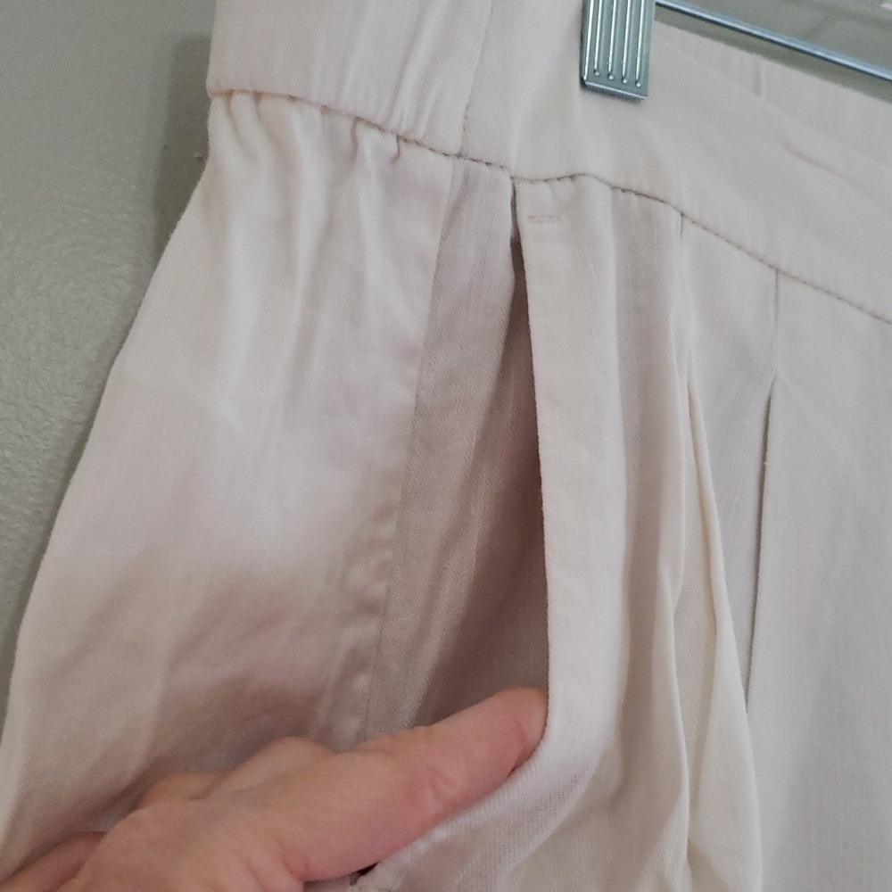 J. Jill Love Linen Wide Leg Pants XL Cream Ivory Pockets Lagenlook Coastal Beach - Picture 5 of 16